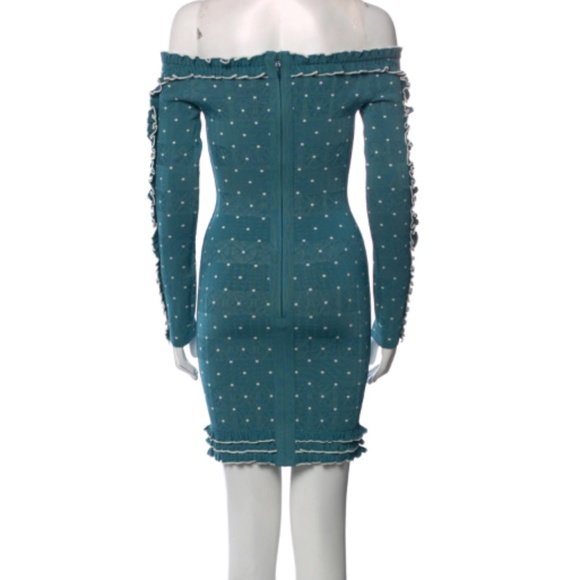 Herve Leger Polka Dot Off Shoulder Dress - Picture 3 of 4